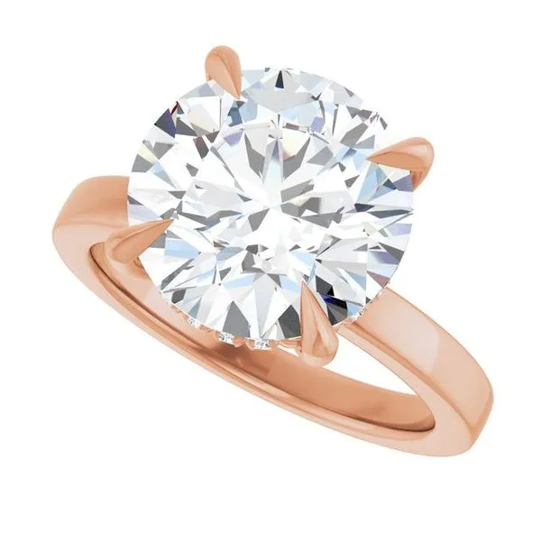 Claw-Prong Hidden Halo-Style Engagement Ring Image 5 Don's Jewelry & Design Washington, IA