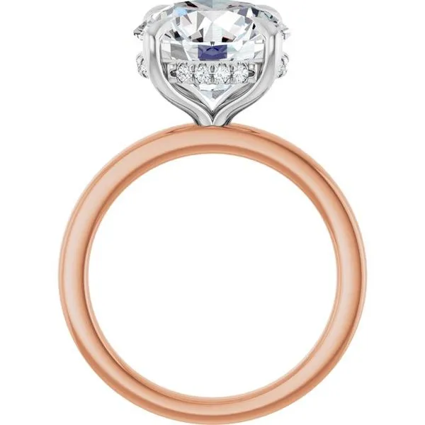 Claw-Prong Hidden Halo-Style Engagement Ring Image 2 J. West Jewelers Round Rock, TX