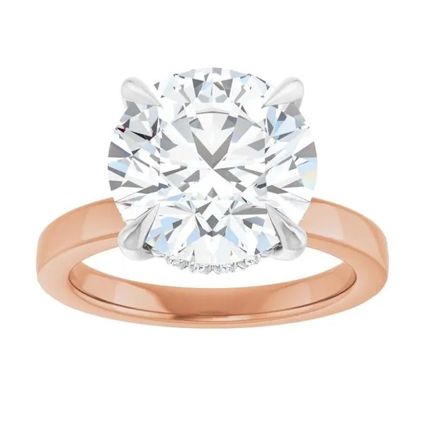 Claw-Prong Hidden Halo-Style Engagement Ring Image 3 J. West Jewelers Round Rock, TX