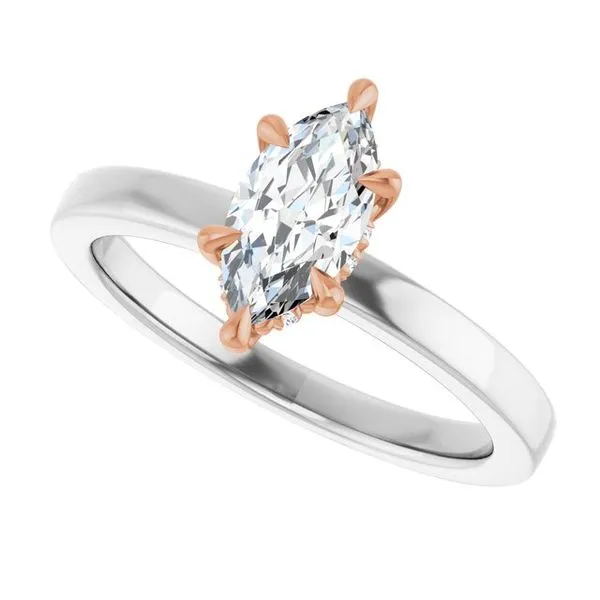 Claw-Prong Hidden Halo-Style Engagement Ring Image 5 Natale Jewelers Sewell, NJ