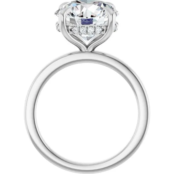 Claw-Prong Hidden Halo-Style Engagement Ring Image 2 Northwood Jewelers Northwood, OH