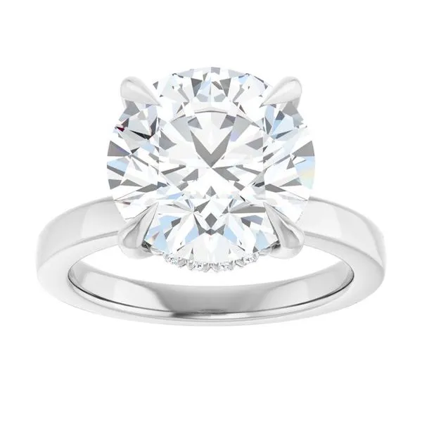 Claw-Prong Hidden Halo-Style Engagement Ring Image 3 Clater Jewelers Louisville, KY