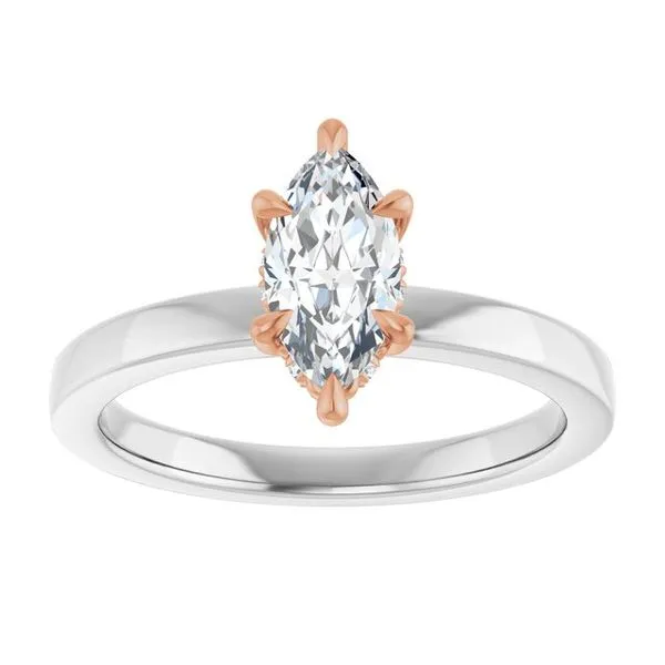 Claw-Prong Hidden Halo-Style Engagement Ring Image 3 Ocean View Jewelers Millville, DE