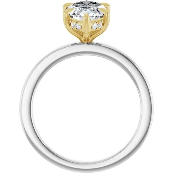 Claw-Prong Hidden Halo-Style Engagement Ring Image 2 Austin's Fine Diamonds & Jewelry Lyndhurst, NJ