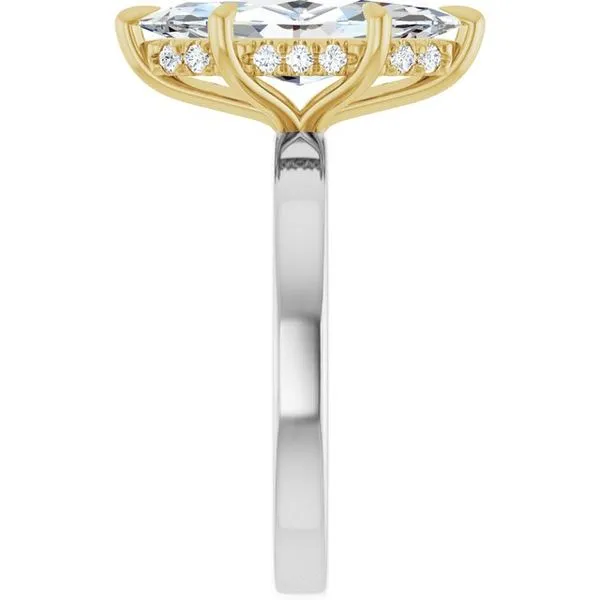 Claw-Prong Hidden Halo-Style Engagement Ring Image 4 Ocean View Jewelers Millville, DE