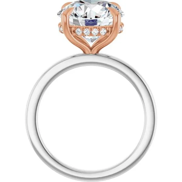 Claw-Prong Hidden Halo-Style Engagement Ring Image 2 Don's Jewelry & Design Washington, IA