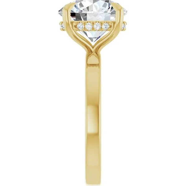 Claw-Prong Hidden Halo-Style Engagement Ring Image 4 Arezzo Jewelers Elmwood Park, IL