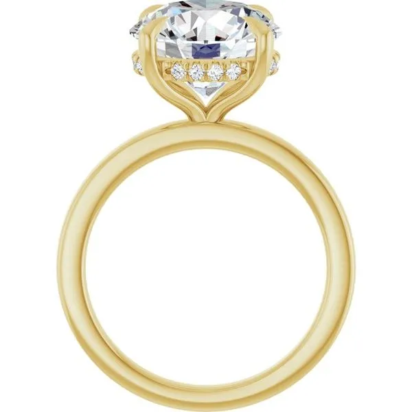 Claw-Prong Hidden Halo-Style Engagement Ring Image 2 Hudson Valley Goldsmith New Paltz, NY