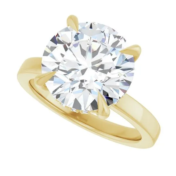 Claw-Prong Hidden Halo-Style Engagement Ring Image 5 JF Jones Jewelers Rochester, NY