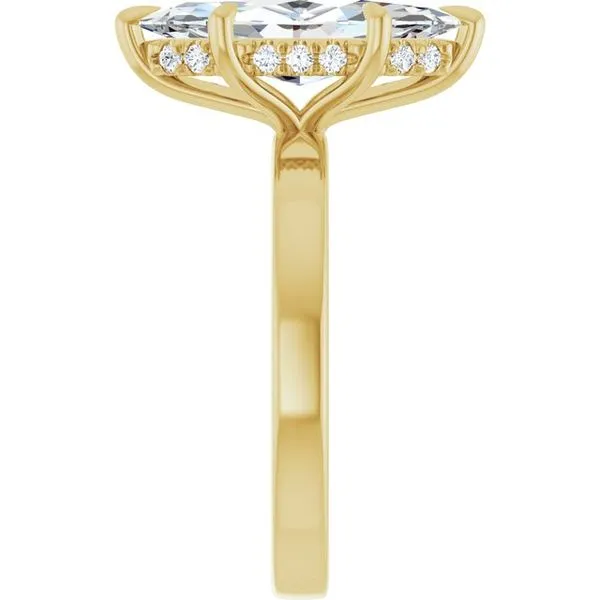 Claw-Prong Hidden Halo-Style Engagement Ring Image 4 Arezzo Jewelers Elmwood Park, IL