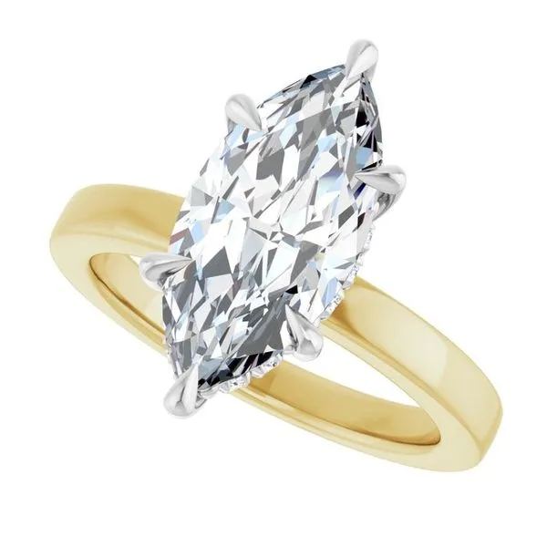 Claw-Prong Hidden Halo-Style Engagement Ring Image 5 Clater Jewelers Louisville, KY