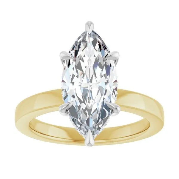 Claw-Prong Hidden Halo-Style Engagement Ring Image 3 Clater Jewelers Louisville, KY