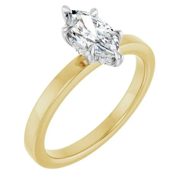 Claw-Prong Hidden Halo-Style Engagement Ring Don's Jewelry & Design Washington, IA