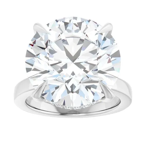 Claw-Prong Hidden Halo-Style Engagement Ring Image 3 Austin's Fine Diamonds & Jewelry Lyndhurst, NJ