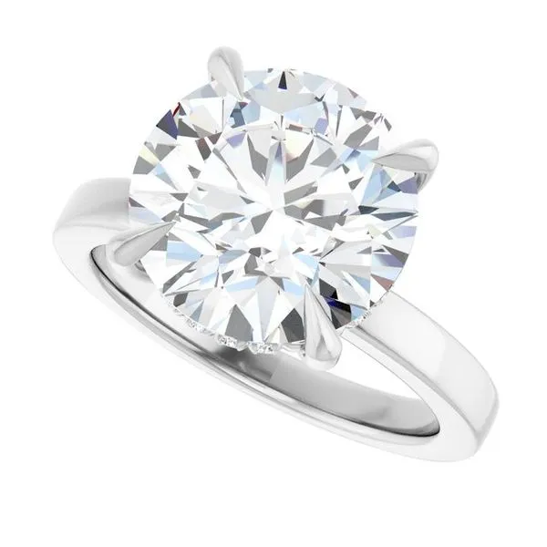 Claw-Prong Hidden Halo-Style Engagement Ring Image 5 House of Silva Wooster, OH