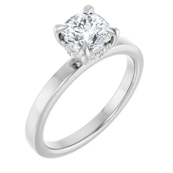 Claw-Prong Hidden Halo-Style Engagement Ring Paul James Jewelers Angels Camp, CA