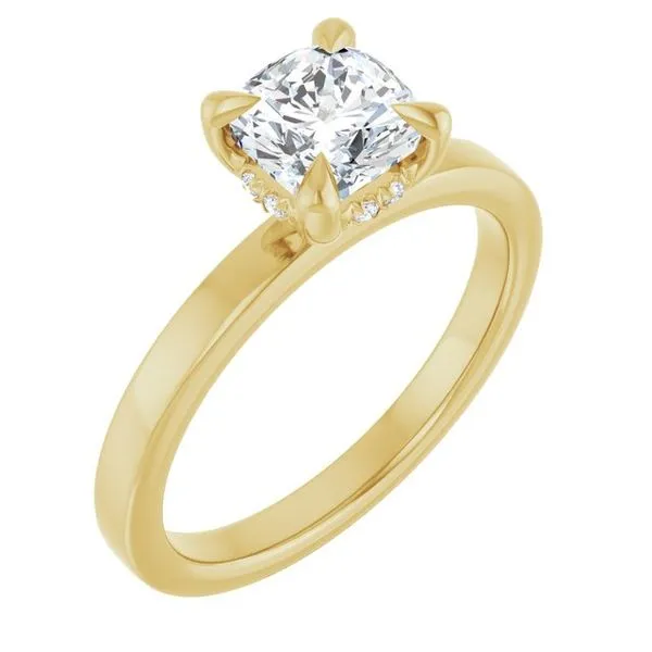 Claw-Prong Hidden Halo-Style Engagement Ring Austin's Fine Diamonds & Jewelry Lyndhurst, NJ