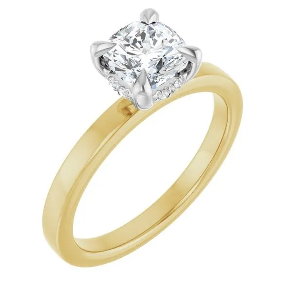 Claw-Prong Hidden Halo-Style Engagement Ring Arezzo Jewelers Elmwood Park, IL