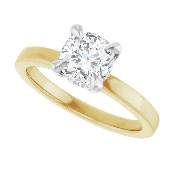 Claw-Prong Hidden Halo-Style Engagement Ring Image 5 Austin's Fine Diamonds & Jewelry Lyndhurst, NJ