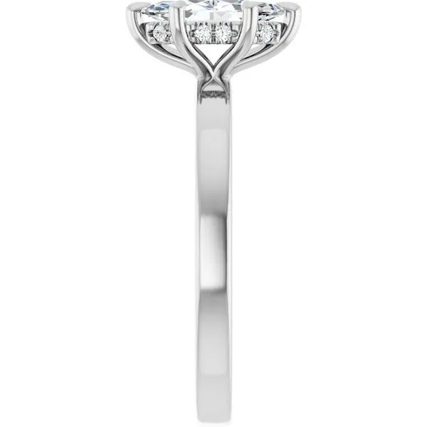 Claw-Prong Hidden Halo-Style Engagement Ring Image 4 House of Silva Wooster, OH