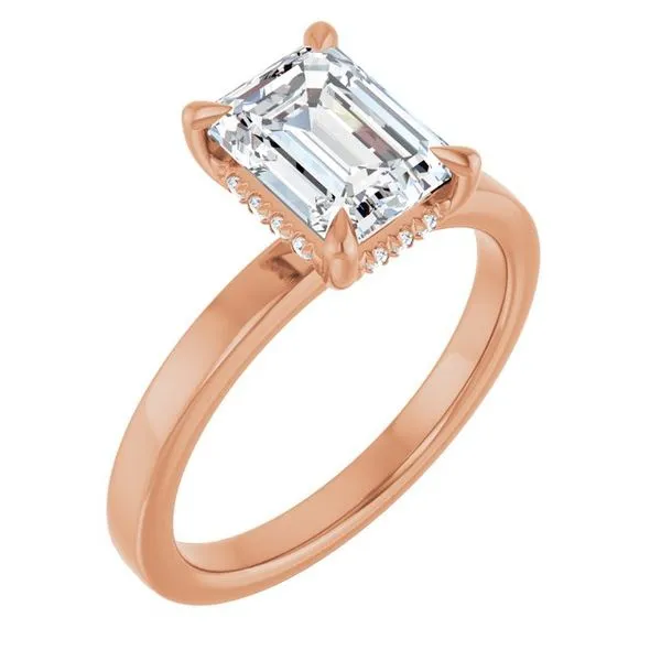 Claw-Prong Hidden Halo-Style Engagement Ring Northwood Jewelers Northwood, OH