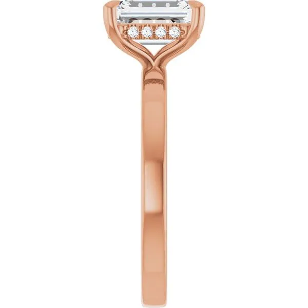 Claw-Prong Hidden Halo-Style Engagement Ring Image 4 Jimmy Smith Jewelers Decatur, AL