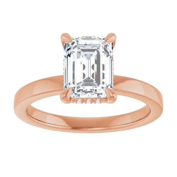 Claw-Prong Hidden Halo-Style Engagement Ring Image 3 Austin's Fine Diamonds & Jewelry Lyndhurst, NJ