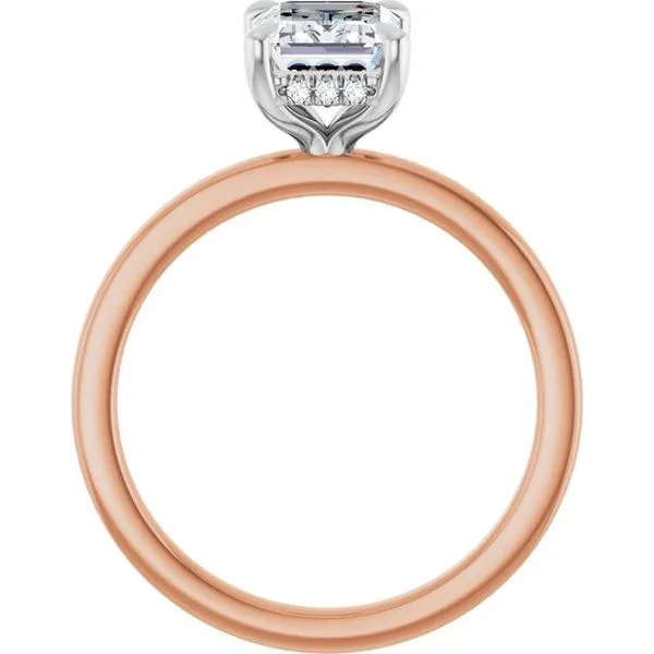 Claw-Prong Hidden Halo-Style Engagement Ring Image 2 Arezzo Jewelers Elmwood Park, IL