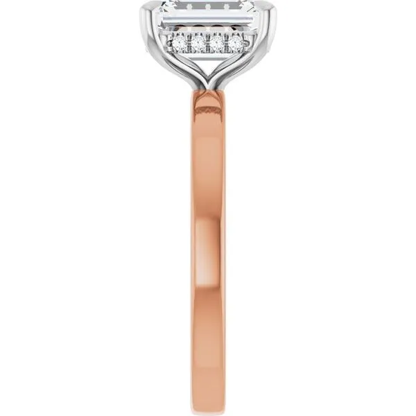 Claw-Prong Hidden Halo-Style Engagement Ring Image 4 J. West Jewelers Round Rock, TX