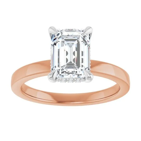 Claw-Prong Hidden Halo-Style Engagement Ring Image 3 House of Silva Wooster, OH