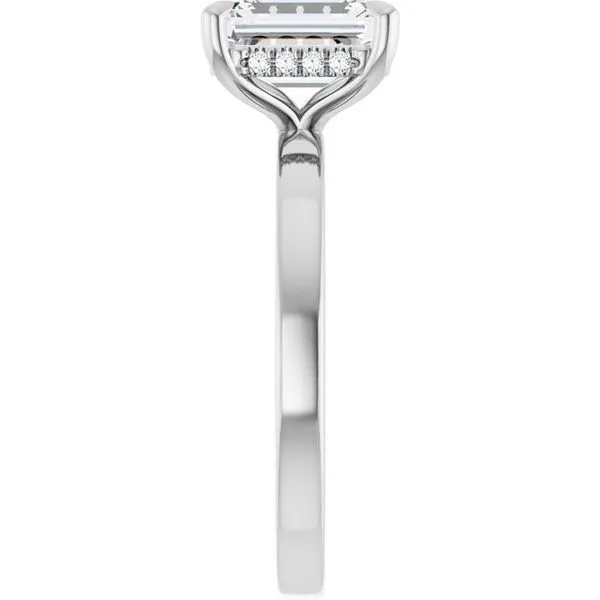 Claw-Prong Hidden Halo-Style Engagement Ring Image 4 Mark Jewellers La Crosse, WI