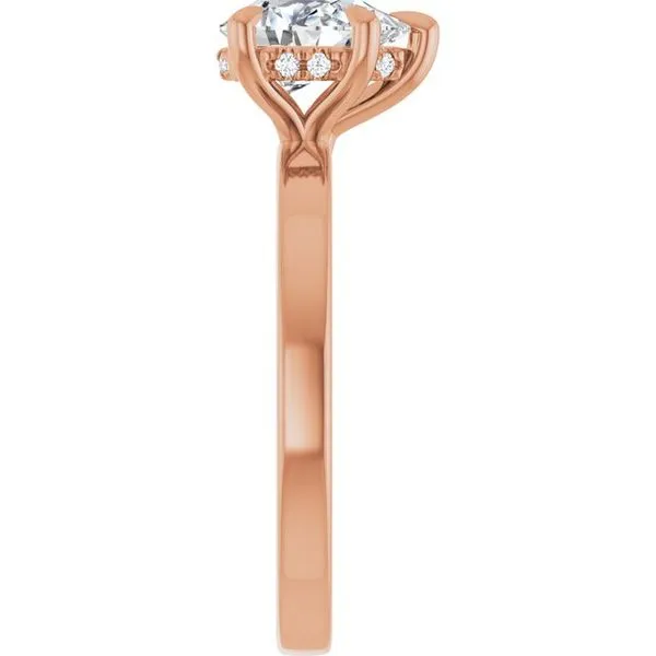 Claw-Prong Hidden Halo-Style Engagement Ring Image 4 Hudson Valley Goldsmith New Paltz, NY