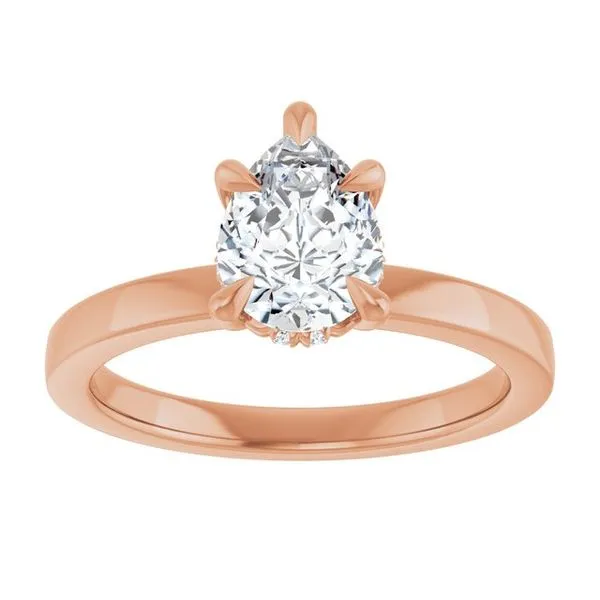 Claw-Prong Hidden Halo-Style Engagement Ring Image 3 Northwood Jewelers Northwood, OH