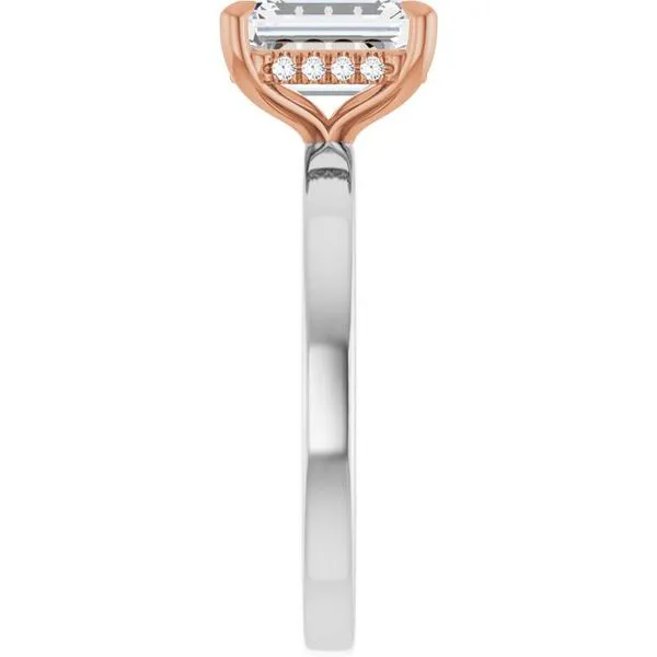 Claw-Prong Hidden Halo-Style Engagement Ring Image 4 Clater Jewelers Louisville, KY