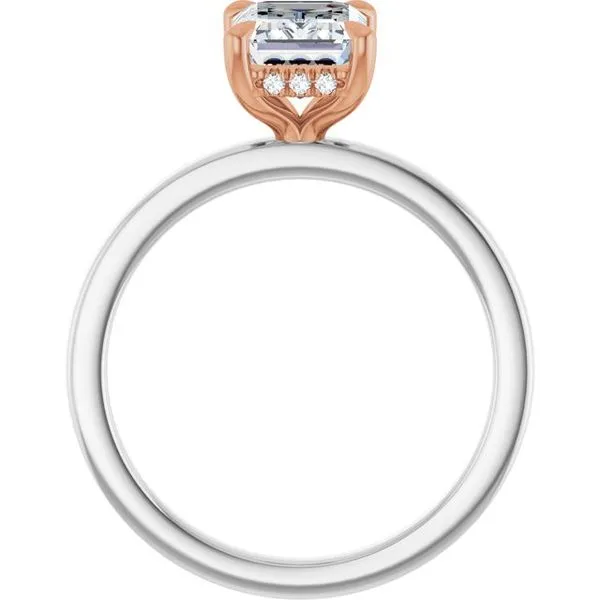 Claw-Prong Hidden Halo-Style Engagement Ring Image 2 J. West Jewelers Round Rock, TX