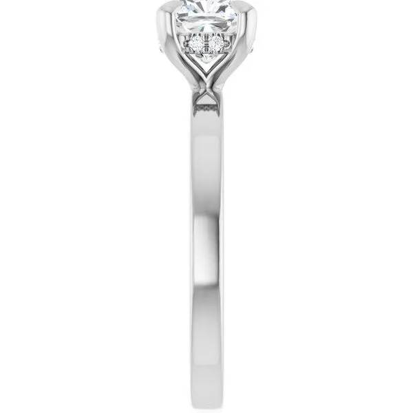 Claw-Prong Hidden Halo-Style Engagement Ring Image 4 Northwood Jewelers Northwood, OH