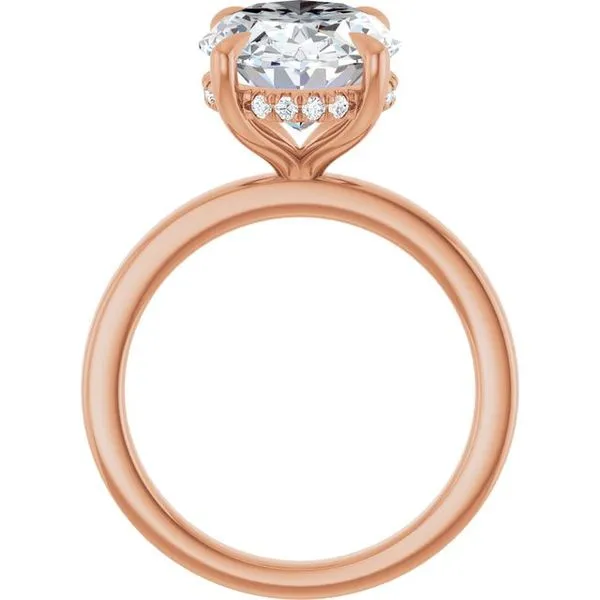 Claw-Prong Hidden Halo-Style Engagement Ring Image 2 Don's Jewelry & Design Washington, IA