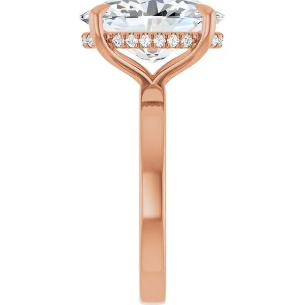 Claw-Prong Hidden Halo-Style Engagement Ring Image 4 Hudson Valley Goldsmith New Paltz, NY