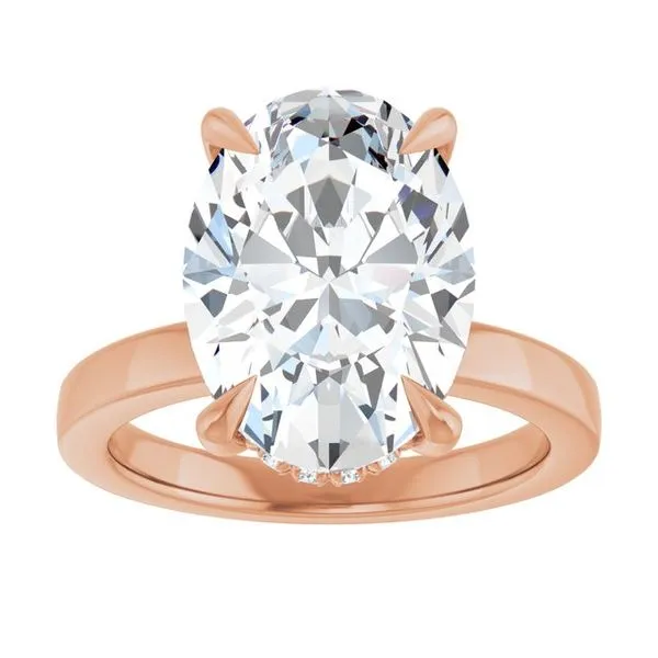 Claw-Prong Hidden Halo-Style Engagement Ring Image 3 JF Jones Jewelers Rochester, NY