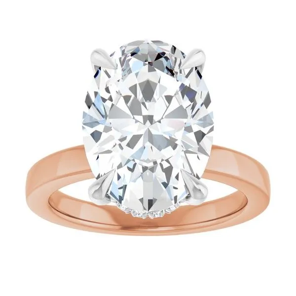 Claw-Prong Hidden Halo-Style Engagement Ring Image 3 House of Silva Wooster, OH