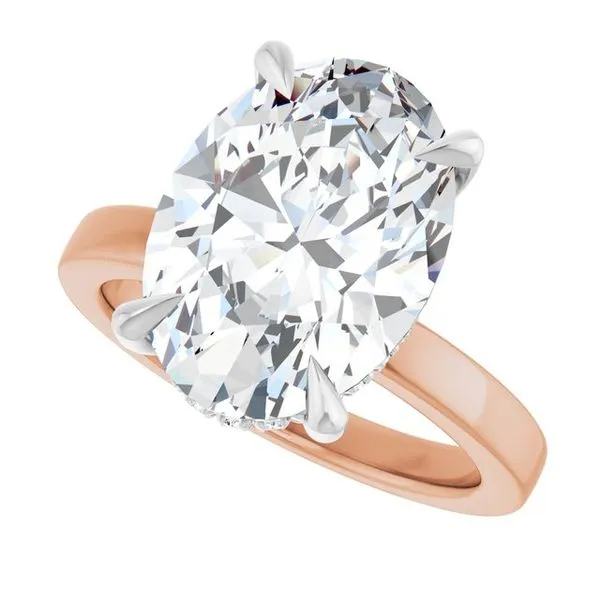 Claw-Prong Hidden Halo-Style Engagement Ring Image 5 Clater Jewelers Louisville, KY