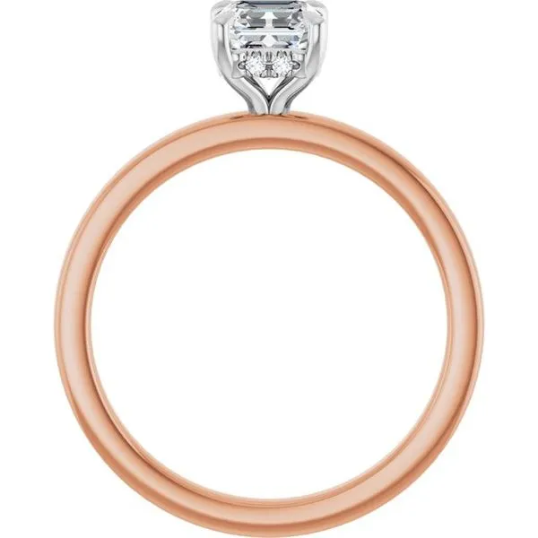 Claw-Prong Hidden Halo-Style Engagement Ring Image 2 Don's Jewelry & Design Washington, IA