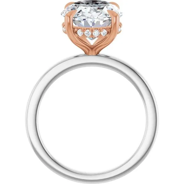 Claw-Prong Hidden Halo-Style Engagement Ring Image 2 Don's Jewelry & Design Washington, IA