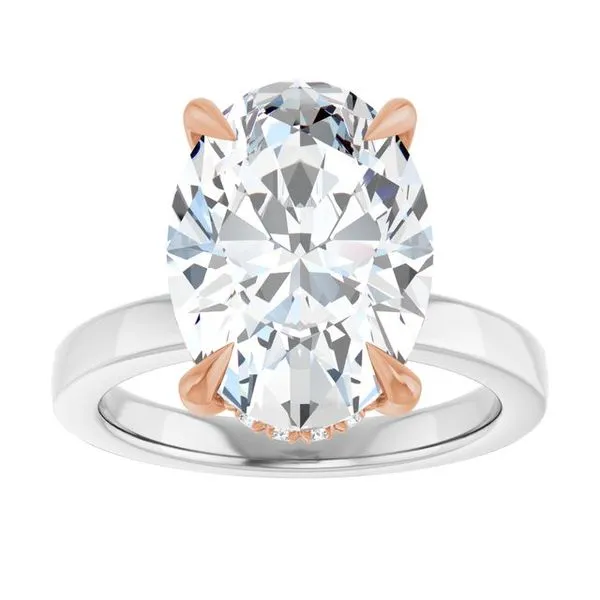 Claw-Prong Hidden Halo-Style Engagement Ring Image 3 J. West Jewelers Round Rock, TX