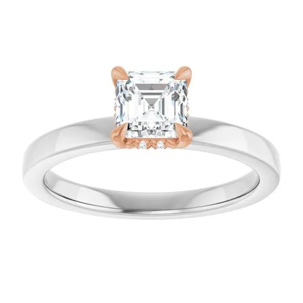 Claw-Prong Hidden Halo-Style Engagement Ring Image 3 Northwood Jewelers Northwood, OH