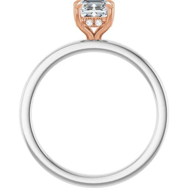 Claw-Prong Hidden Halo-Style Engagement Ring Image 2 Arezzo Jewelers Elmwood Park, IL