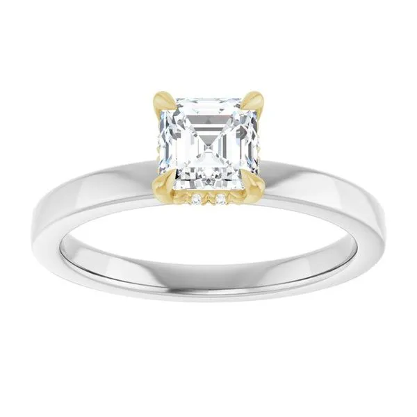 Claw-Prong Hidden Halo-Style Engagement Ring Image 3 Natale Jewelers Sewell, NJ