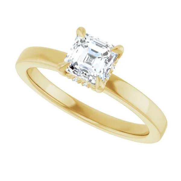 Claw-Prong Hidden Halo-Style Engagement Ring Image 5 Arezzo Jewelers Elmwood Park, IL