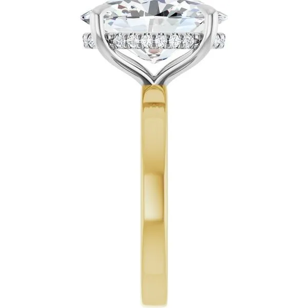 Claw-Prong Hidden Halo-Style Engagement Ring Image 4 Don's Jewelry & Design Washington, IA