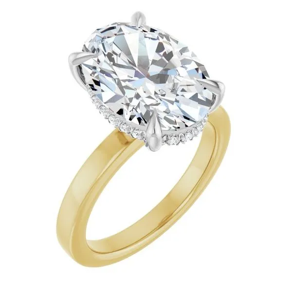Claw-Prong Hidden Halo-Style Engagement Ring Stuart Benjamin & Co. Jewelry Designs San Diego, CA